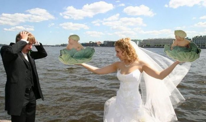 30 Funniest and Weirdest Russian Wedding Photos