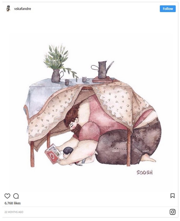 Father daughter illustrations by Soosh