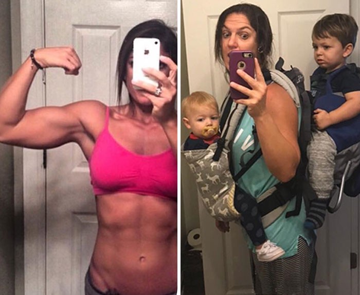 photos of parents before and after having kids
