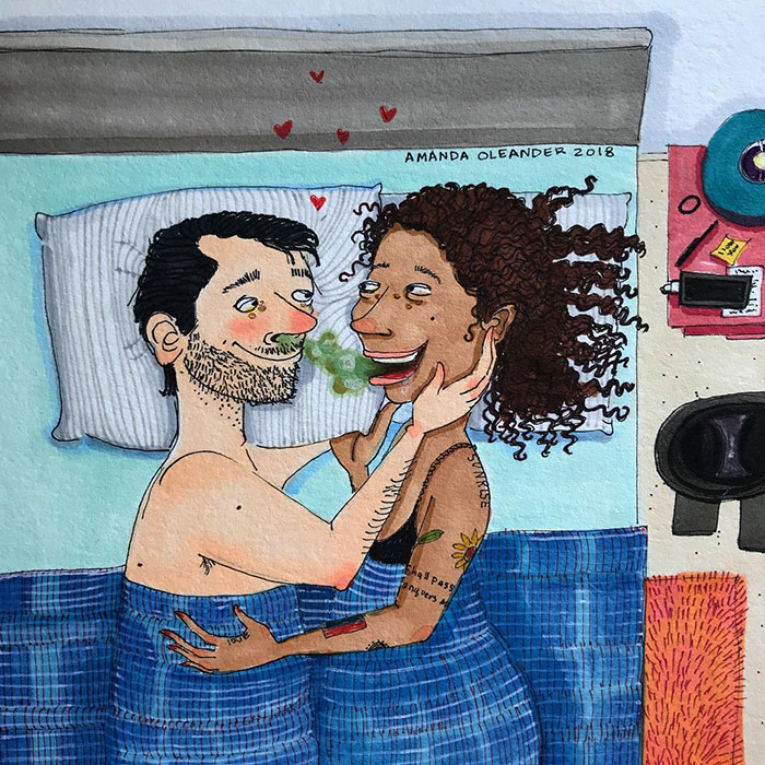 Relatable Relationship Illustrations by Amanda Oleander